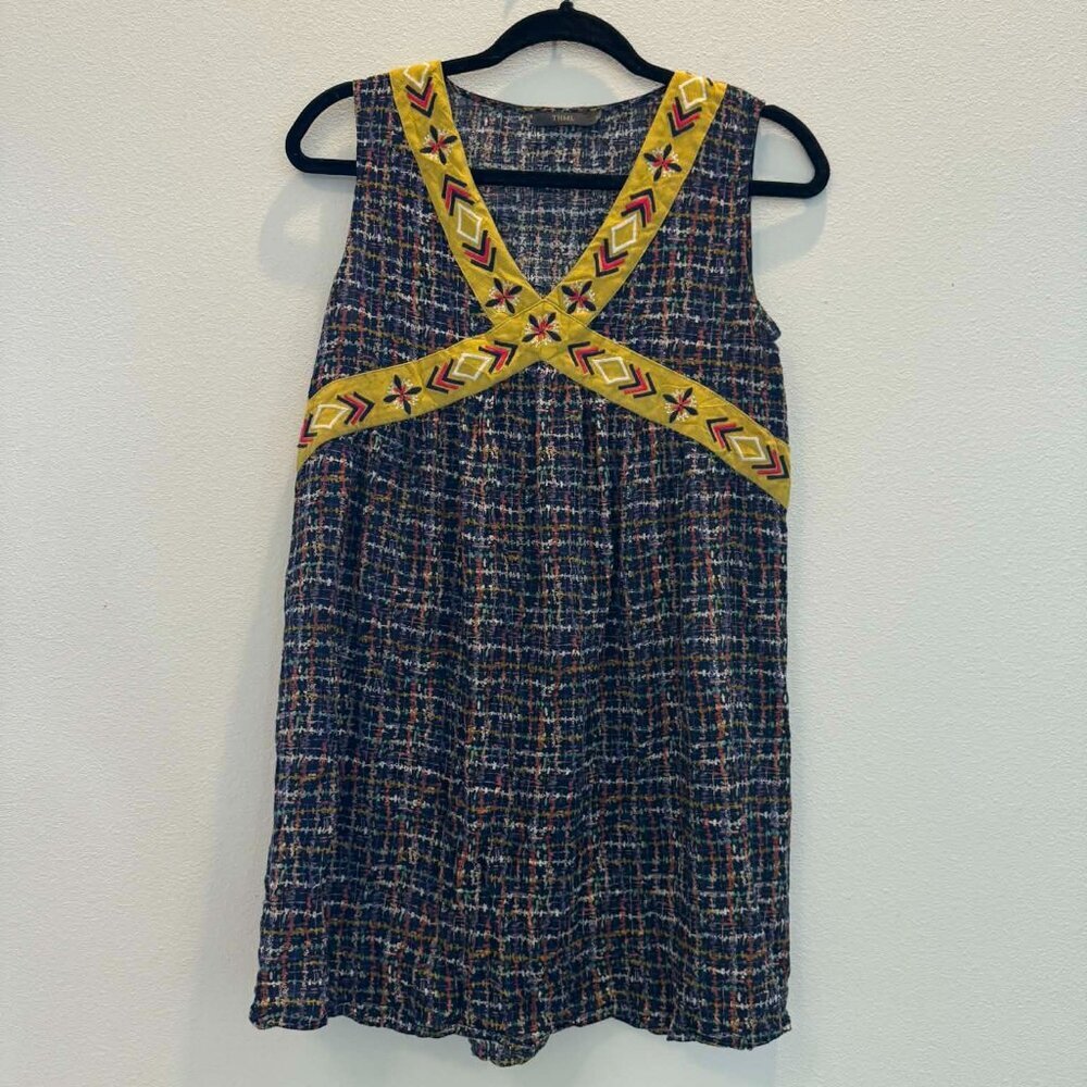 THML Anthropology Women’s Dress Small Sleeveless Embroidered Boho Boutique Shift